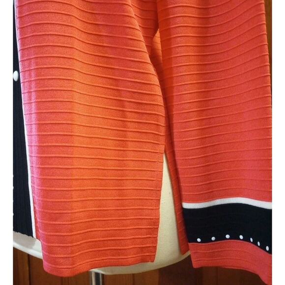 Ming Wang Women's Open Front Cardigan Pink Sz M Textured Old Money Barbie - Picture 5 of 8